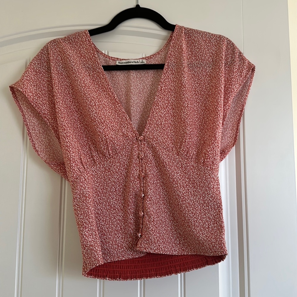 Abercrombie Dolman Sleeve Button Through Top